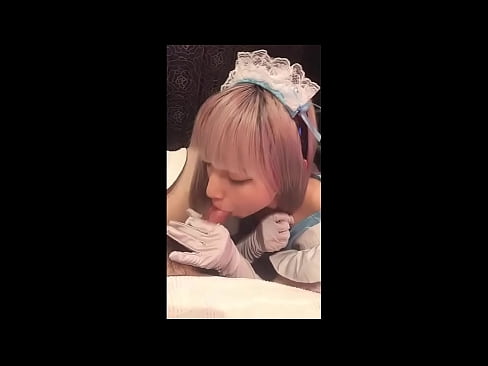❤️ Idol Seapánach [mayuka], culaith maid na Fraince, cuid 1, blowjob agus jerk off le lotion ☑  Porn álainn  linn ❌️❤